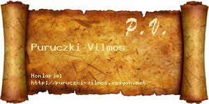 Puruczki Vilmos névjegykártya