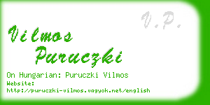 vilmos puruczki business card